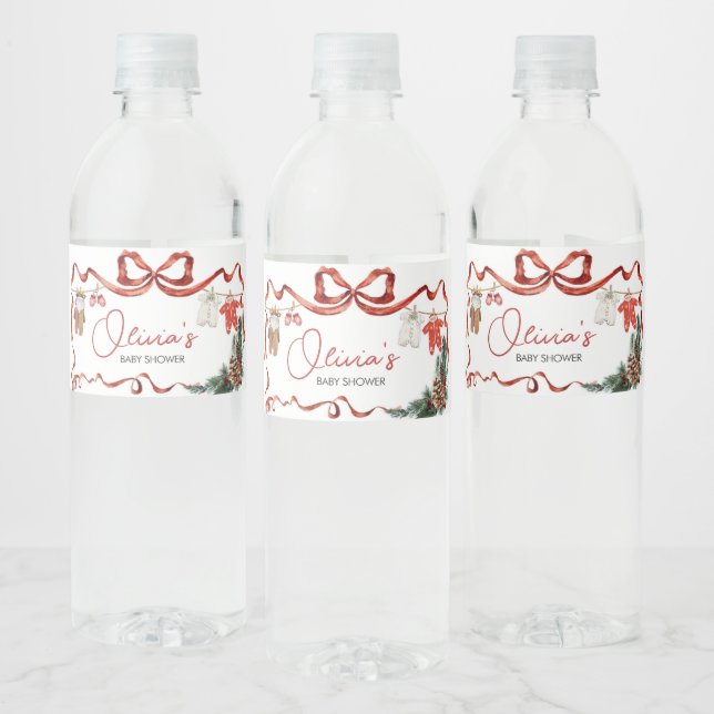 Santa Baby Kleidung Weihnachtsdusche Wasserflaschenetikett (Flaschen)