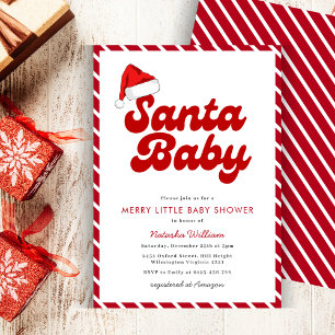 Santa Baby Merry Little Christmas Baby Dusche Einladung