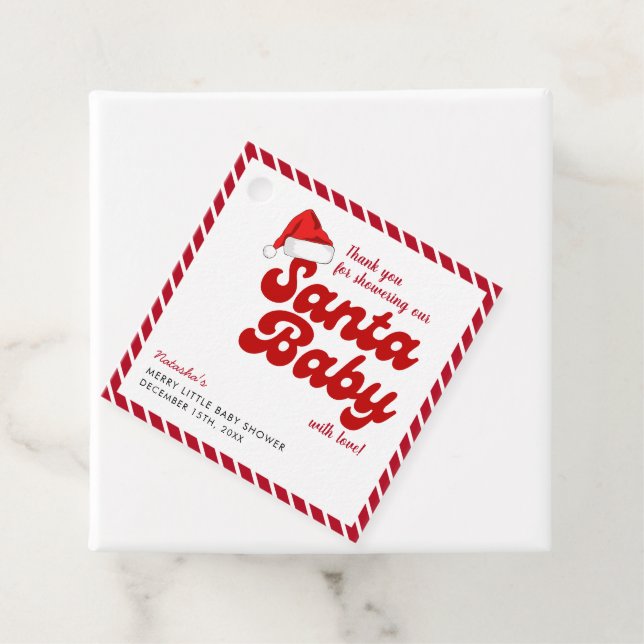 Santa Baby Merry Little Christmas Baby Dusche Geschenkanhänger (Beispiel)