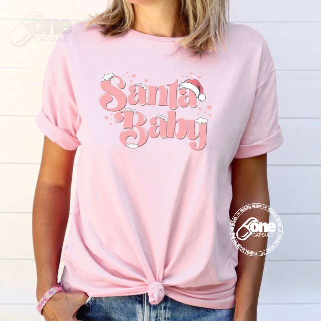 Santa Baby Pink Niedlich Weihnachten T-Shirt (Von Creator hochgeladen)