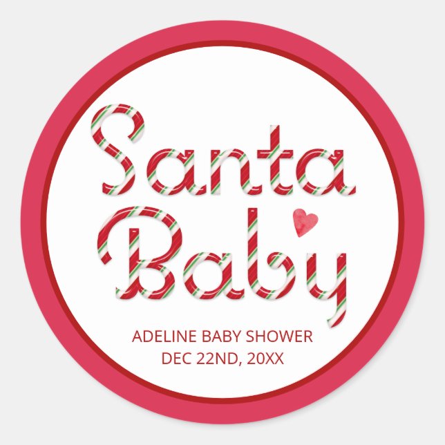 Santa Baby Red Christmas Baby Shooting Sticker (Vorderseite)