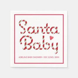 Santa Baby Red Christmas Dusche Napkins Serviette