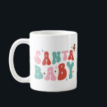 Santa Baby Retro Christmas Kaffeetasse<br><div class="desc">Ein trendiges Retrodesign für Weihnachten in lustigen Farben,  das lautet: Santa baby.</div>