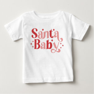 Santa Baby - Retro Weihnachtstypografie Baby T-shirt