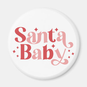 Santa Baby - Retro Weihnachtstypografie Magnet