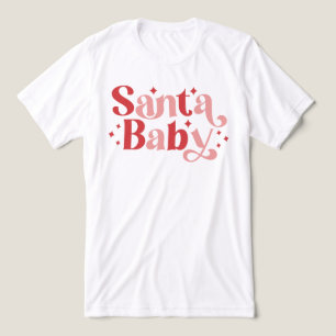 Santa Baby - Retro Weihnachtstypografie Tri-Blend Shirt