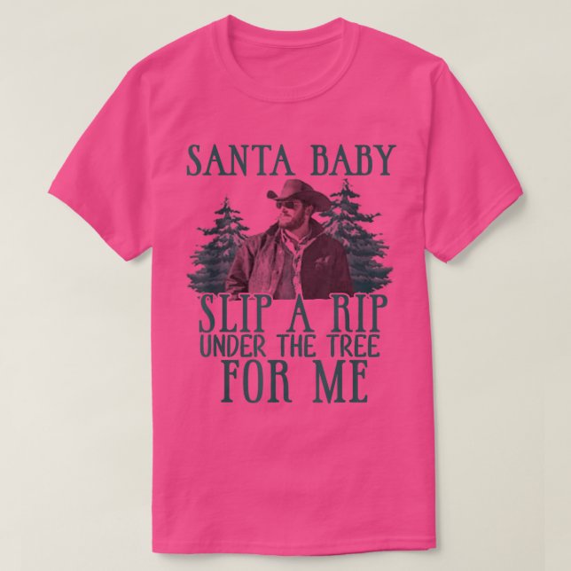 Santa Baby rutschte mir einen Rippe unter den Baum T-Shirt (Design vorne)