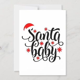 Santa Baby Schwangerschaft Ankündigung Weihnachten