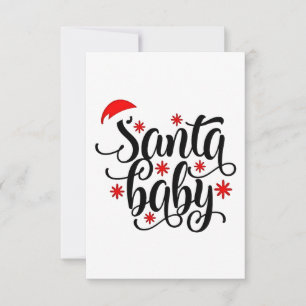 Santa Baby Schwangerschaft Ankündigung Weihnachten