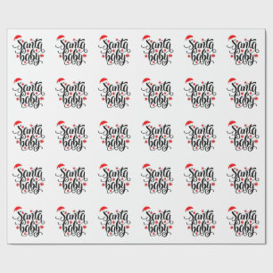 Santa Baby Schwangerschaft Ankündigung Weihnachten Geschenkpapier