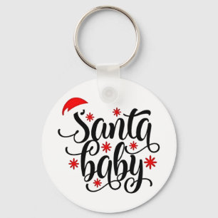 Santa Baby Schwangerschaft Ankündigung Weihnachten Schlüsselanhänger