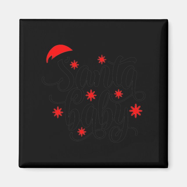 Santa Baby Schwangerschaftsankündigung Weihnachten Magnet (Vorne)