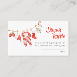 Santa Baby Shower Diaper Raffle Begleitkarte