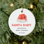 Santa Baby Vintag Winter Baby Duschgeschenke Keramik Ornament<br><div class="desc">Santa Baby Vintag Winter Baby Dusche gibt Lieblingsgeschenke</div>