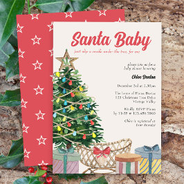 Santa Baby Vintage Weihnachtsdusche Einladung