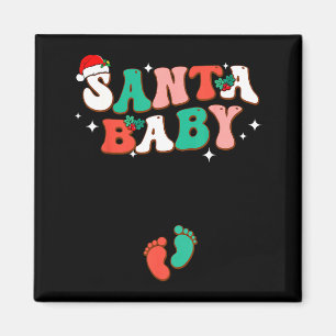 Santa Baby Weihnachten Schwangerschaftsankündigung Magnet