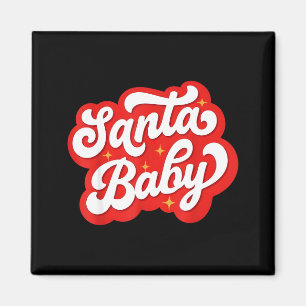 Santa Baby Weihnachten Schwangerschaftsankündigung Magnet