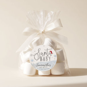 Santa Baby Weihnachten Winter Baby Shower Runder Aufkleber