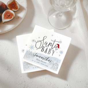 Santa Baby Weihnachten Winter Baby Shower Serviett Serviette