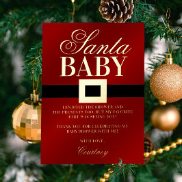 Santa Baby | Weihnachts-Baby-Dusche Danke, wirklic Folieneinladung