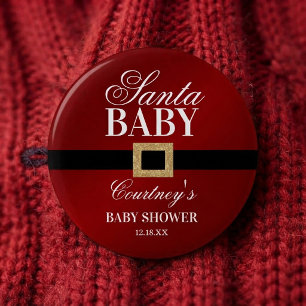 Santa Baby Weihnachts-Baby-Party Button
