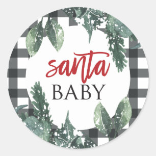 Santa Baby Weihnachts-Baby-Party Runder Aufkleber