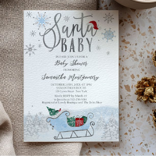 Santa Baby Weihnachts-Baby-Shower-Einladung Einladung