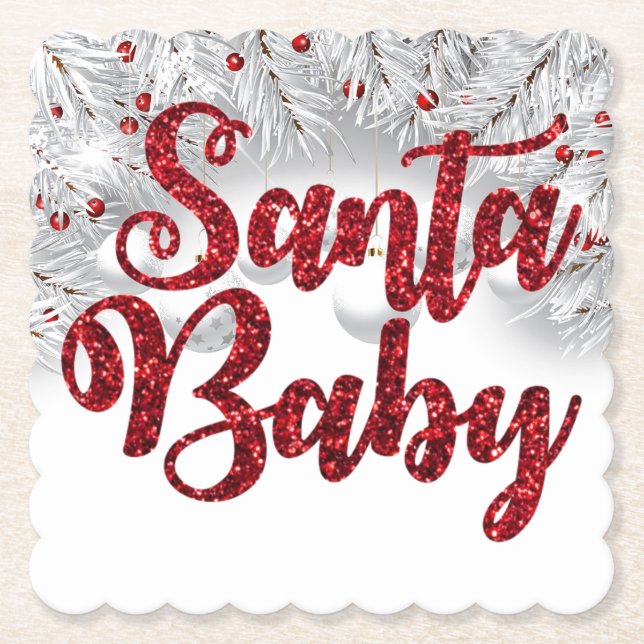 Santa Baby Weihnachts-Untersetzer Untersetzer (Vorderseite)