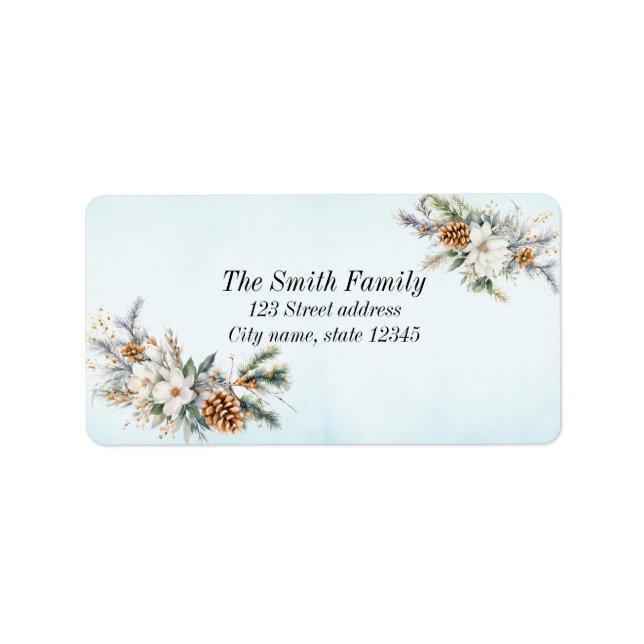 Santa Baby Weihnachts Winter Baby Dusche Adressaufkleber (Vorne)