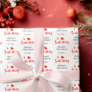 Santa Baby Weihnachts Winter Baby Dusche Geschenkpapier