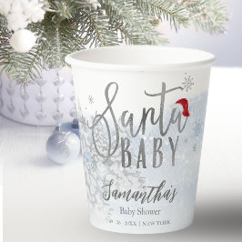 Santa Baby Weihnachts Winter Baby Dusche Pappbecher
