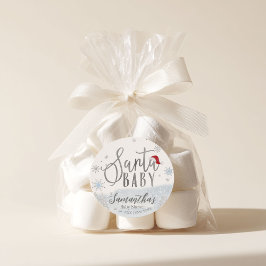 Santa Baby Weihnachts Winter Baby Dusche Runder Aufkleber