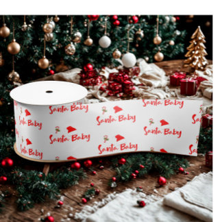 Santa Baby Weihnachts Winter Baby Dusche Satinband