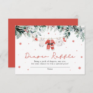 Santa Baby WeihnachtsBaby Duschdusche Windeln Raff Begleitkarte