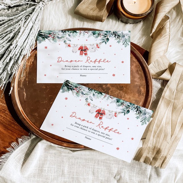 Santa Baby WeihnachtsBaby Duschdusche Windeln Raff Begleitkarte (Von Creator hochgeladen)