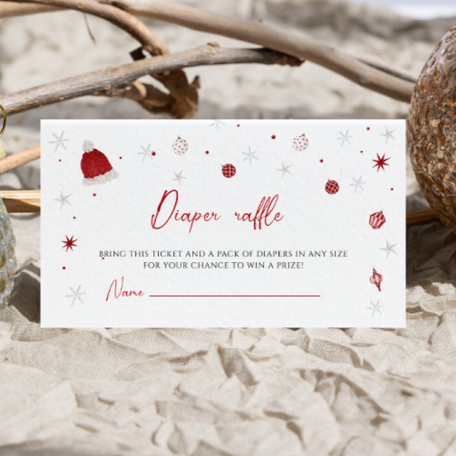 Santa Baby WeihnachtsBaby Duschdusche Windeln Raff Begleitkarte (Von Creator hochgeladen)