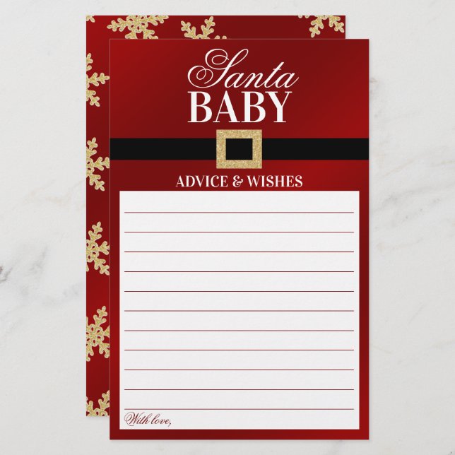 Santa Baby | Weihnachtsduschberatung & Wünsche (Vorne/Hinten)