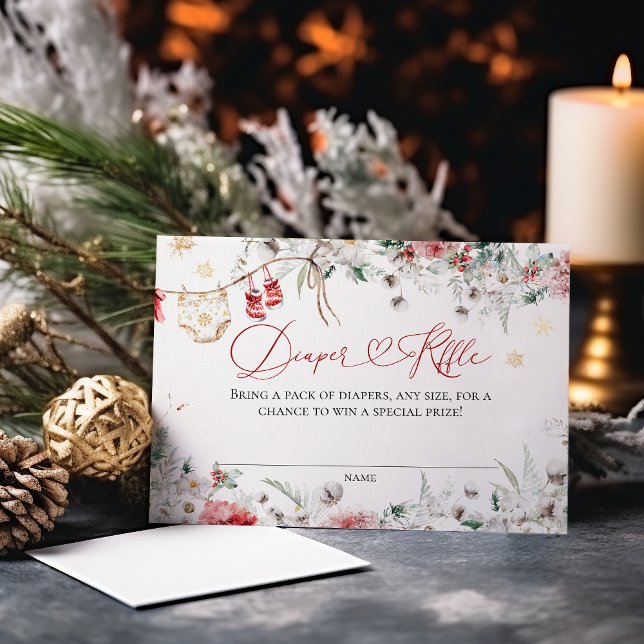 Santa Baby Weihnachtsdusche Neutral Windeln Begleitkarte (Von Creator hochgeladen)