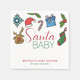 Santa Baby Weihnachtsgeschlecht Neutral Baby Dusch Serviette