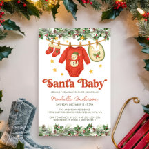 Santa Baby Weihnachtswäscheleine Baby Shower