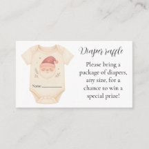 Santa Baby Windel-Raffelkarte