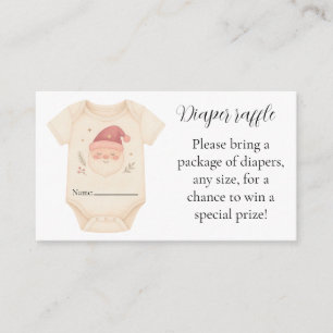 Santa Baby Windel-Raffelkarte Begleitkarte