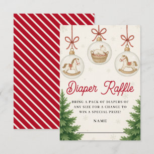 Santa Baby Winter Baby Duschdusche Windeln Raffle Begleitkarte