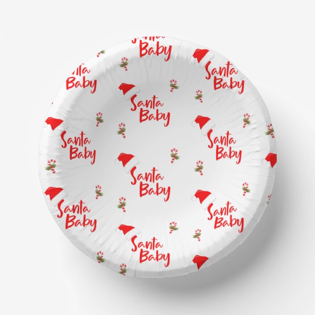 Santa Baby Winter Baby Dusche Pappteller (Vorderseite)