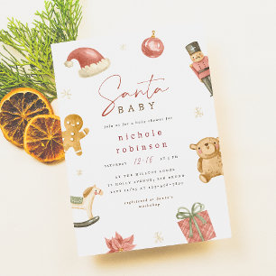 Santa Baby Winter Weihnachtsdusche Einladung
