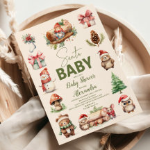 Santa Baby Woodland Winter Weihnachtsdusche