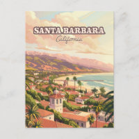 Santa Barbara Beach Central Coast California Retro
