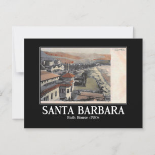 Santa Barbara CA Panoramablick 1910er Jahre Postkarte