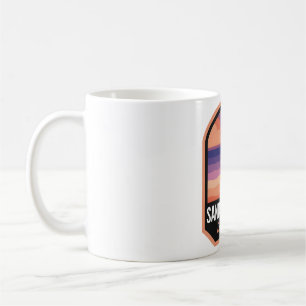 Santa Barbara CA Retro Sunset Kaffeetasse