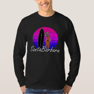 Santa Barbara CA Surfer Surfen Kleidung Männer Fra T-Shirt